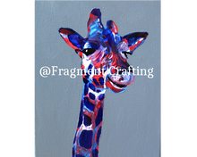 Load image into Gallery viewer, An acrylic painting of a giraffe&#39;s neck and head.
