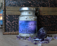 Load image into Gallery viewer, A jar of Lavender and Vanilla bath salts.
